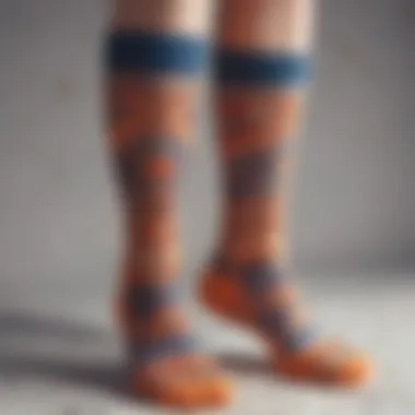 A close-up of the intricate patterns and materials used in anime long socks