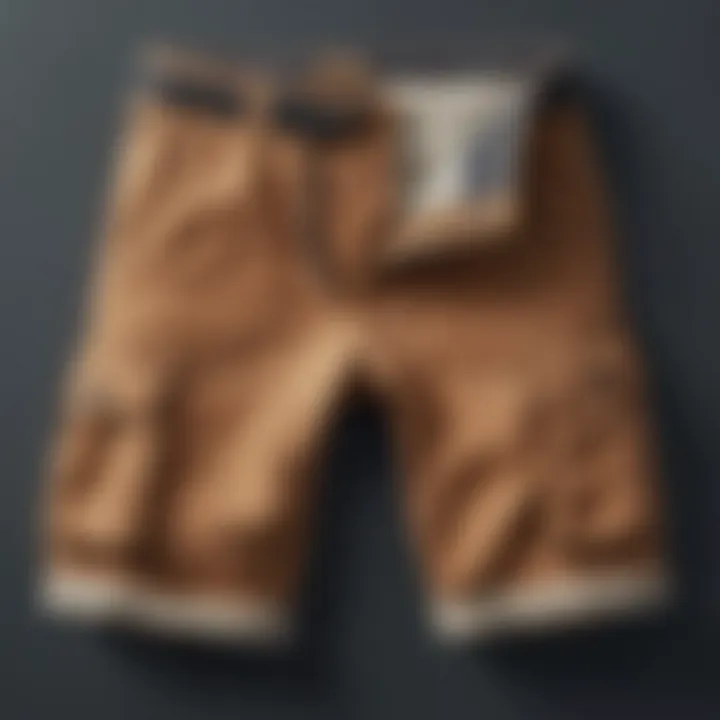 Different materials used for cargo shorts