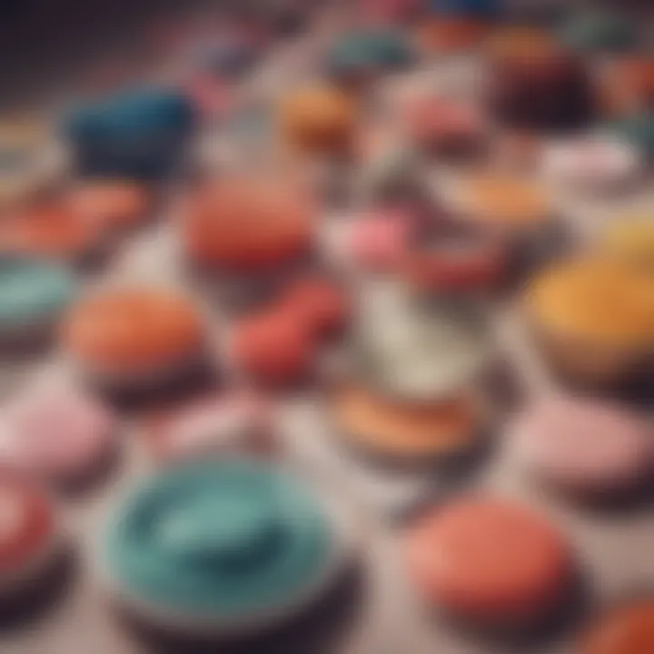 A stylish accessory collection highlighting seasonal dip colors
