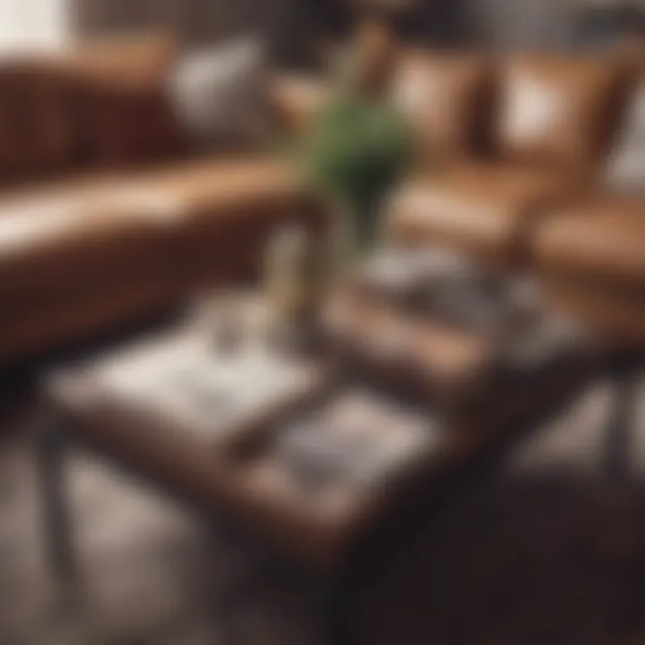 Chic coffee table display featuring decorative fake books and accessories