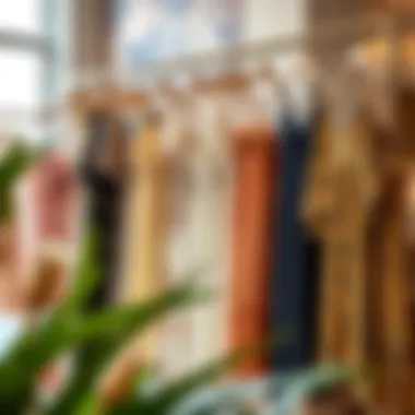 A Versatile Collection of Midi Loose Dresses A collection of diverse midi loose dresses displayed in a boutique