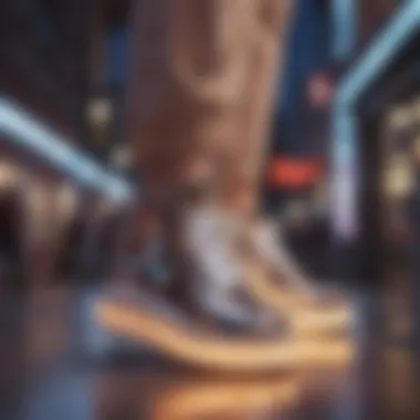 Fashion Fusion: Light Up Shoes and Streetwear Fashionable display of light up shoes paired with trendy streetwear