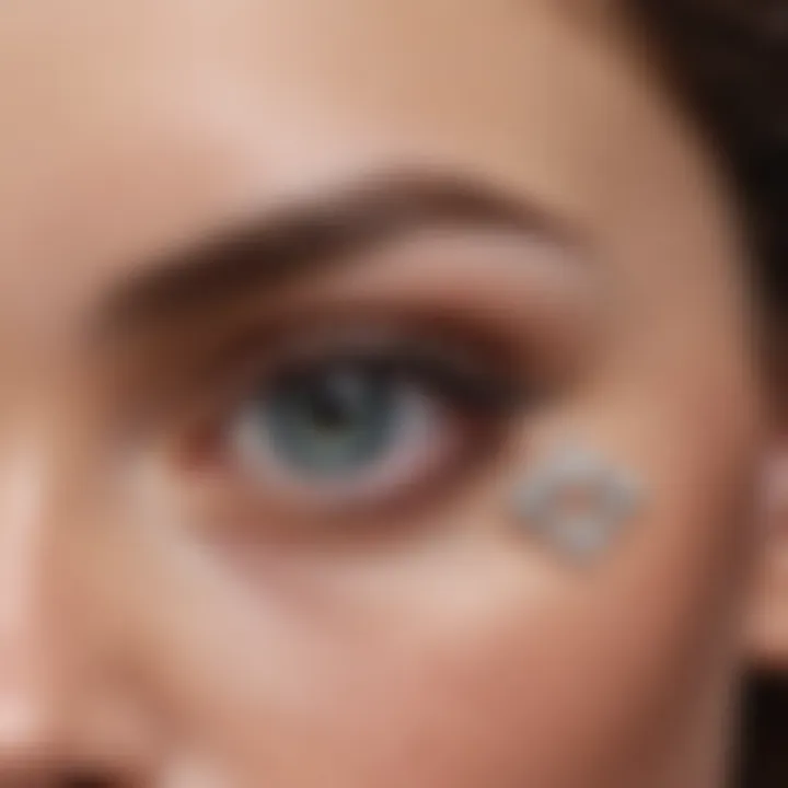 Display of various styles of diamond eyebrow rings