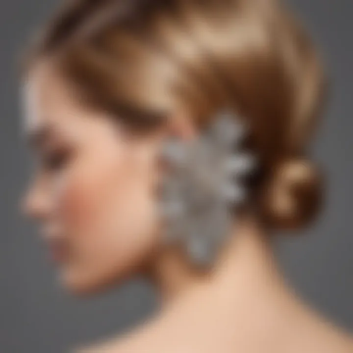 Close-up of a customized barrette highlighting its unique features