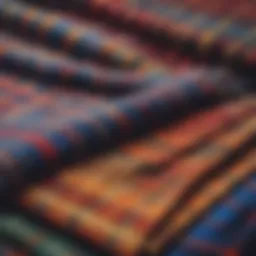 Colorful flannel fabric showcasing diverse patterns
