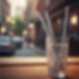 Innovative foldable metal straw design showcasing portability