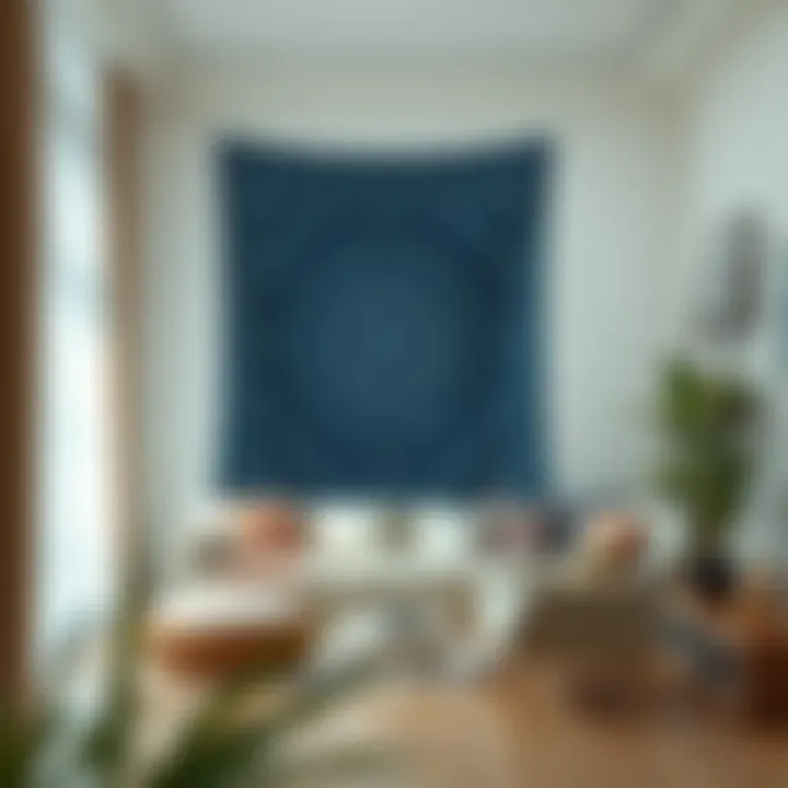 A serene room showcasing a tapestry that enhances emotional well-being.