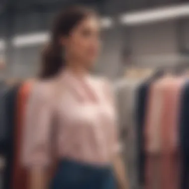 Online Shopping Platform A screenshot of an online shopping platform featuring blouse options