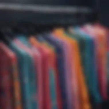 Vibrant Blouse Collection A vibrant collection of blouses arranged on a display
