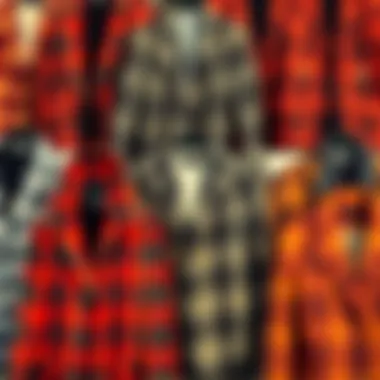 Collection of plaid blazers in various colors and styles