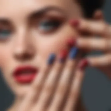 Fashionable display of press on nails highlighting cultural identity