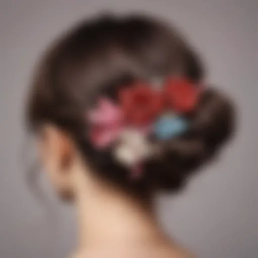 A collection of elegant hair clips designed for messy buns