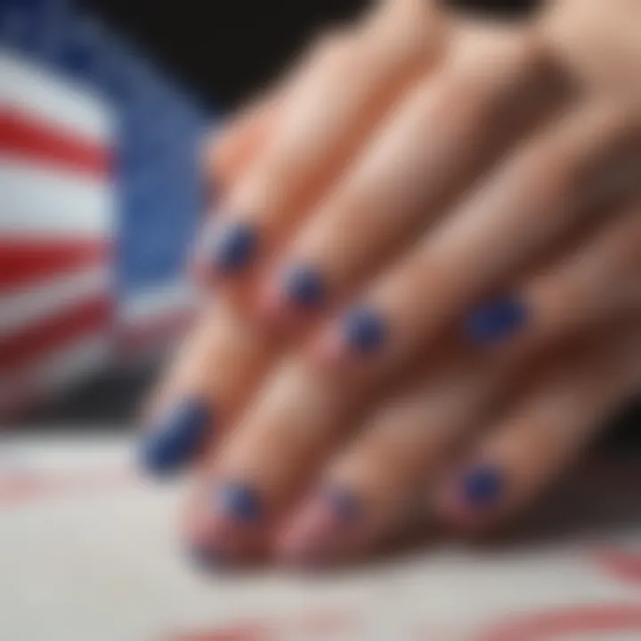 Colorful patriotic nail designs featuring stars and stripes