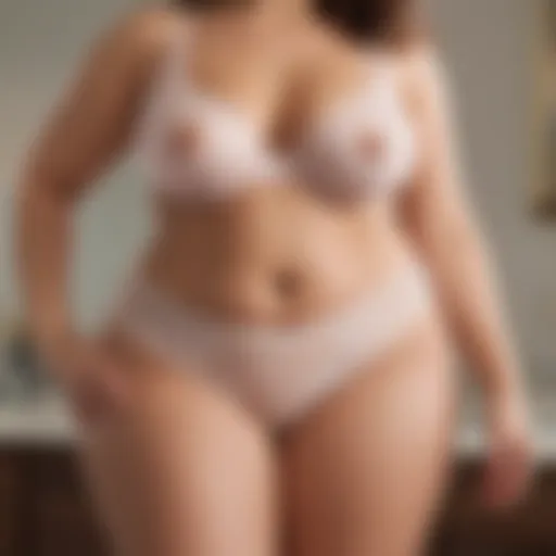 Elegant plus size thong shaper displayed on a mannequin