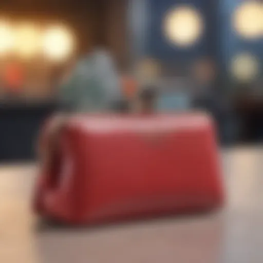 Stylish small purse with phone and credit cards