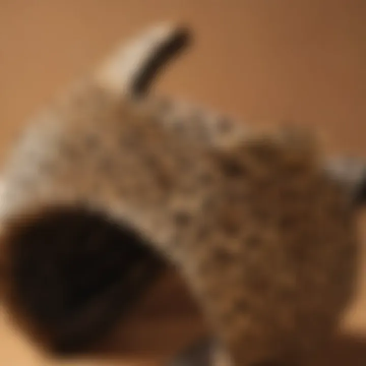 Close-up of eco-friendly materials used for leopard headband ears