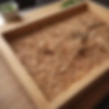 A close-up of the sustainable materials used in crafting Japanese wooden trays