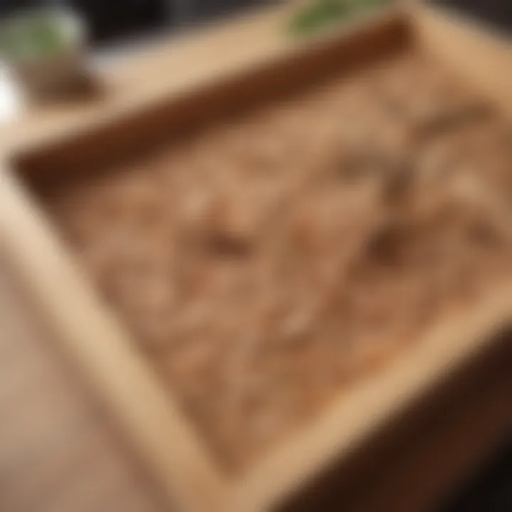 A close-up of the sustainable materials used in crafting Japanese wooden trays