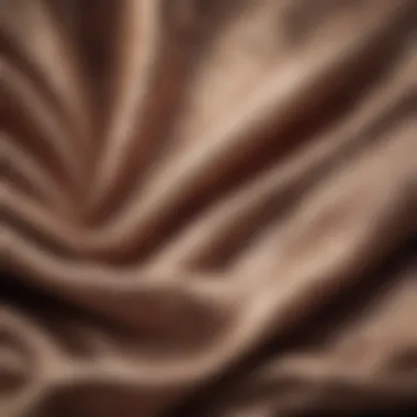 Close-up of luxurious fabric showcasing texture