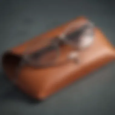 Luxurious Craftsmanship of Soft Leather Eyeglass Pouch Luxurious soft leather eyeglass pouch showcasing intricate craftsmanship