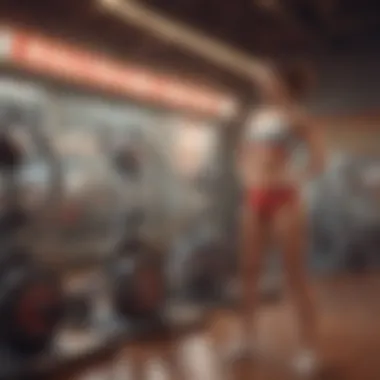 An artistic representation of a retro fitness advertisement